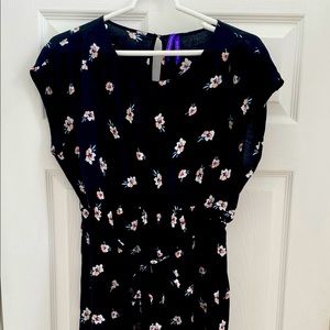 Black floral Seraphine maternity and nursing dress